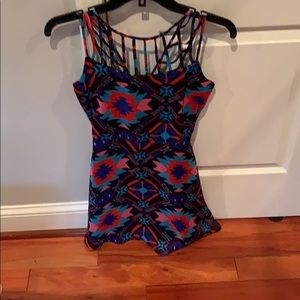 Multicolored Aztec dress